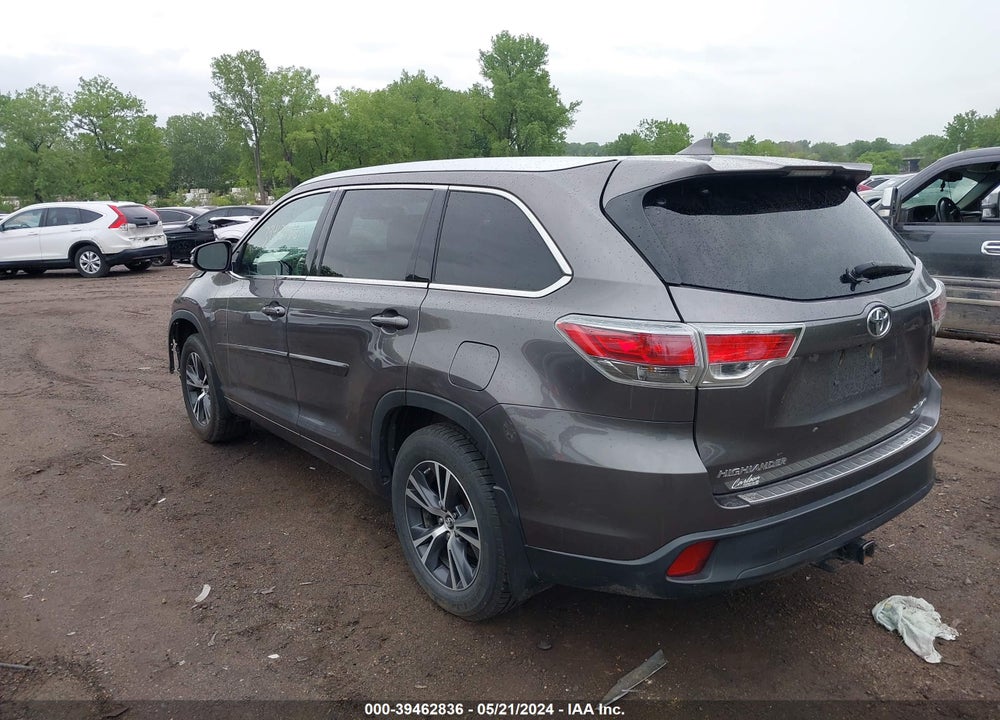 2016 TOYOTA HIGHLANDER XLE V6 VIN: 5TDJKRFH4GS317383