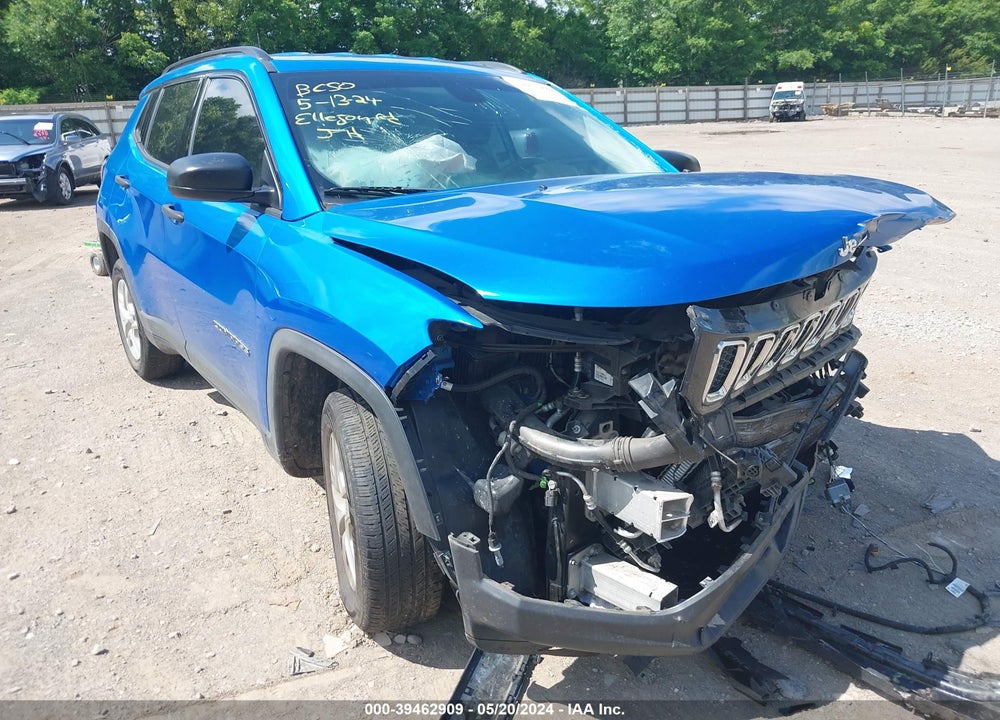 2018 JEEP COMPASS SPORT FWD VIN: 3C4NJCAB9JT124812