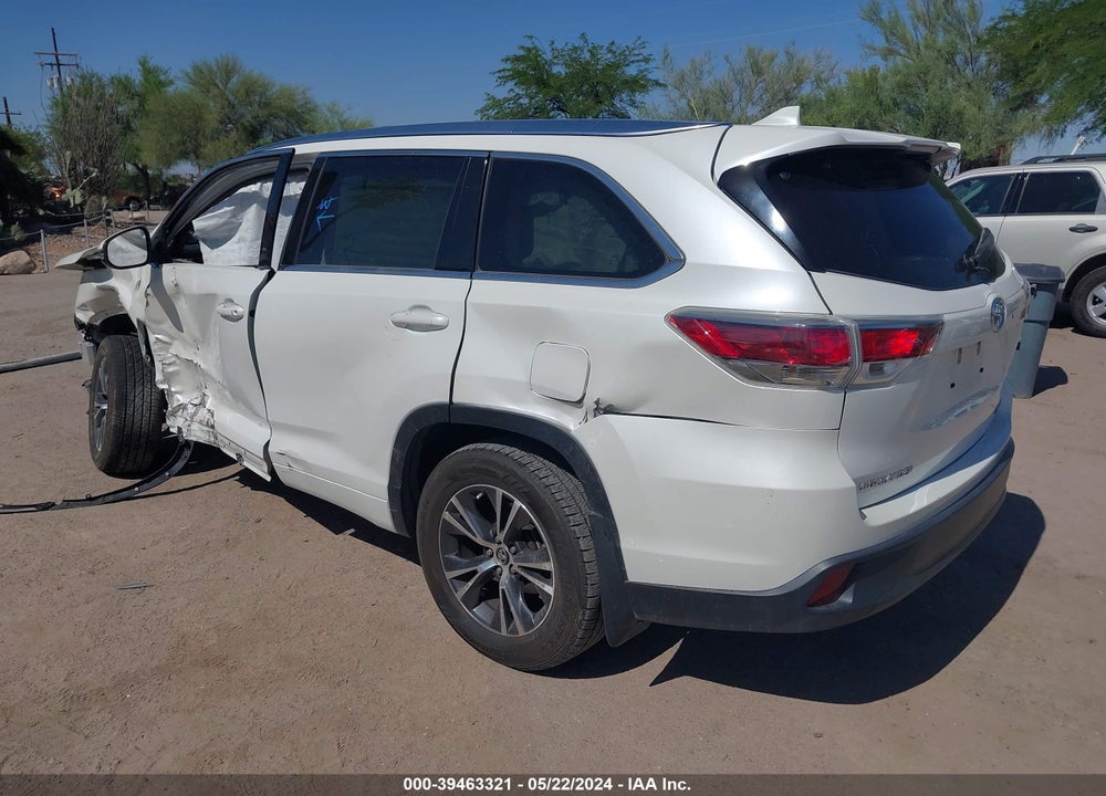 2016 TOYOTA HIGHLANDER XLE V6 VIN: 5TDJKRFH5GS338257