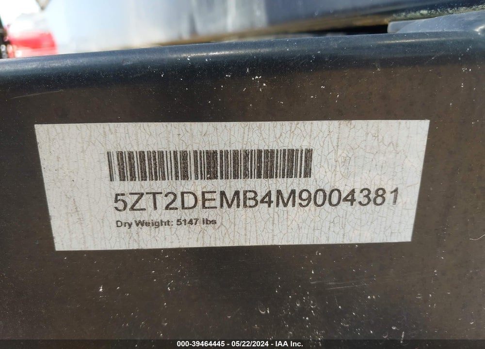 2021 FOREST RIVER OTHER VIN: 5ZT2DEMB4M9004381