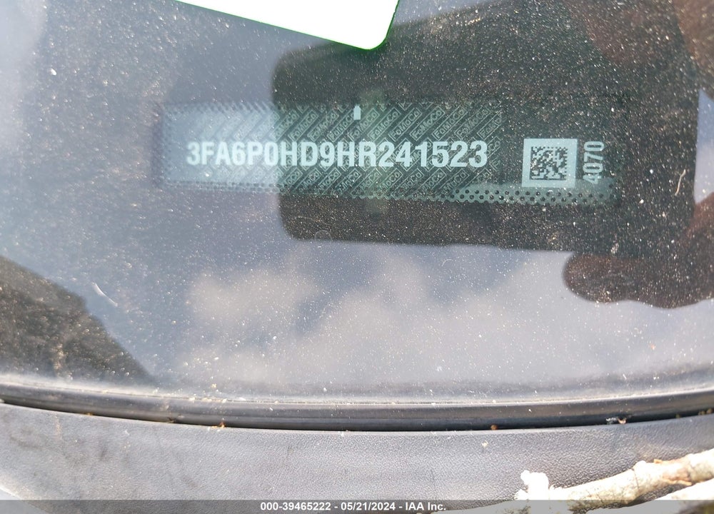2017 FORD FUSION SE VIN: 3FA6P0HD9HR241523