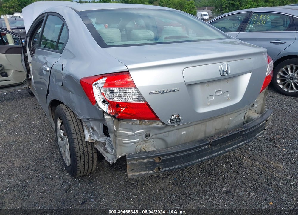 2012 HONDA CIVIC LX VIN: 19XFB2F5XCE083371