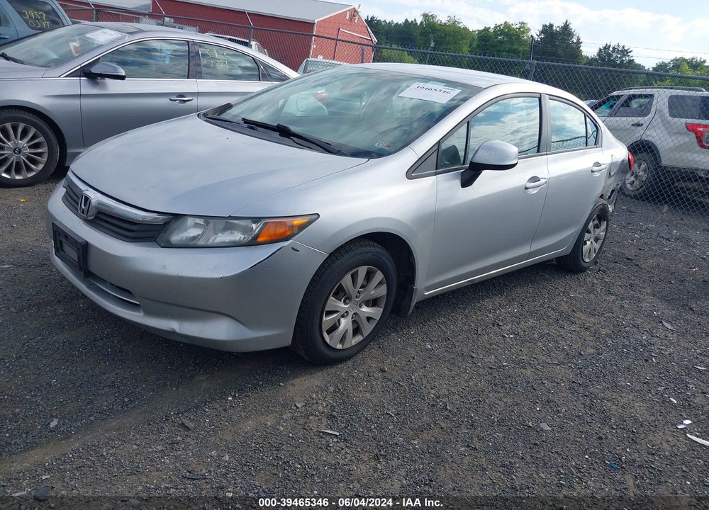 2012 HONDA CIVIC LX VIN: 19XFB2F5XCE083371