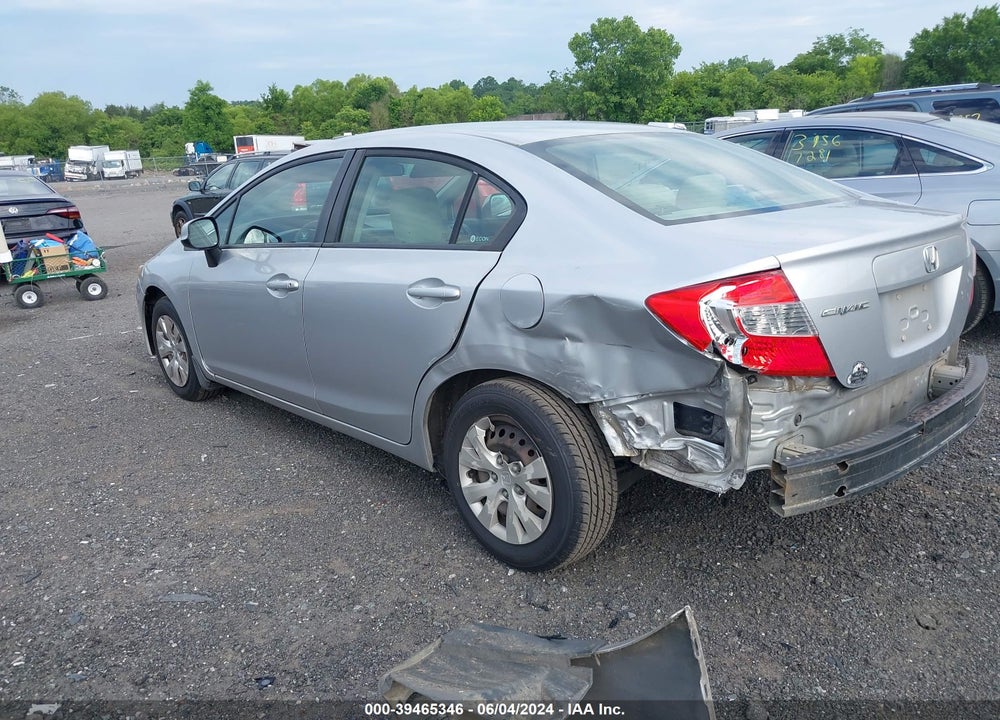 2012 HONDA CIVIC LX VIN: 19XFB2F5XCE083371