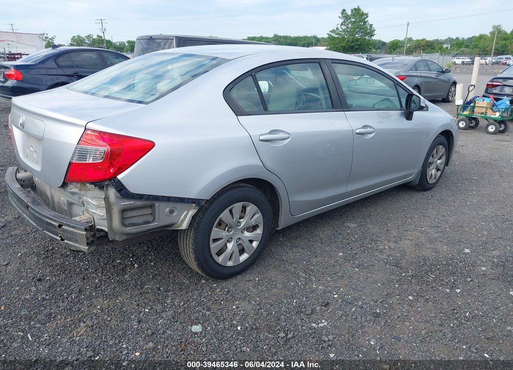 2012 HONDA CIVIC LX VIN: 19XFB2F5XCE083371