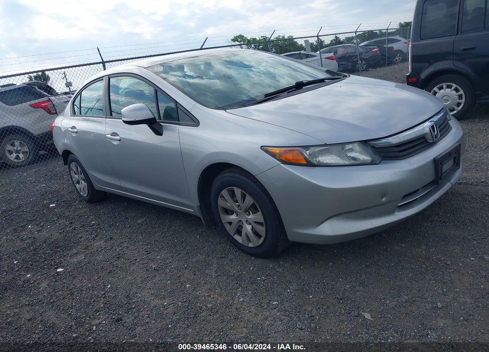2012 HONDA CIVIC LX VIN: 19XFB2F5XCE083371