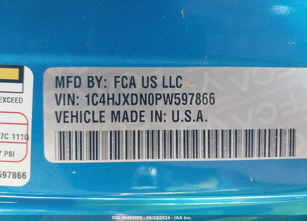 2023 JEEP WRANGLER / VIN: 1C4HJXDN0PW597866