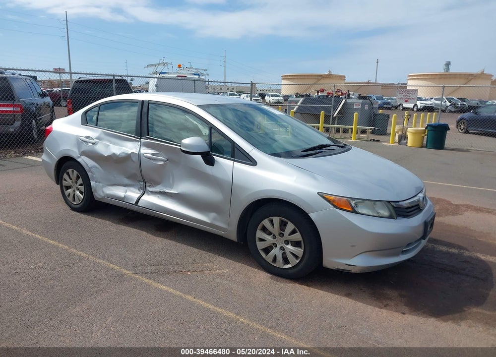 2012 HONDA CIVIC LX VIN: 2HGFB2F53CH607157