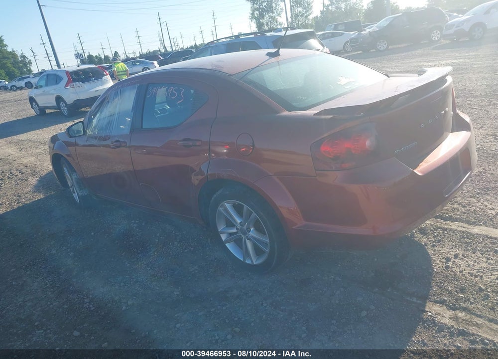 2012 AVENGER DODGE  SXT VIN: 1C3CDZCB7CN220816
