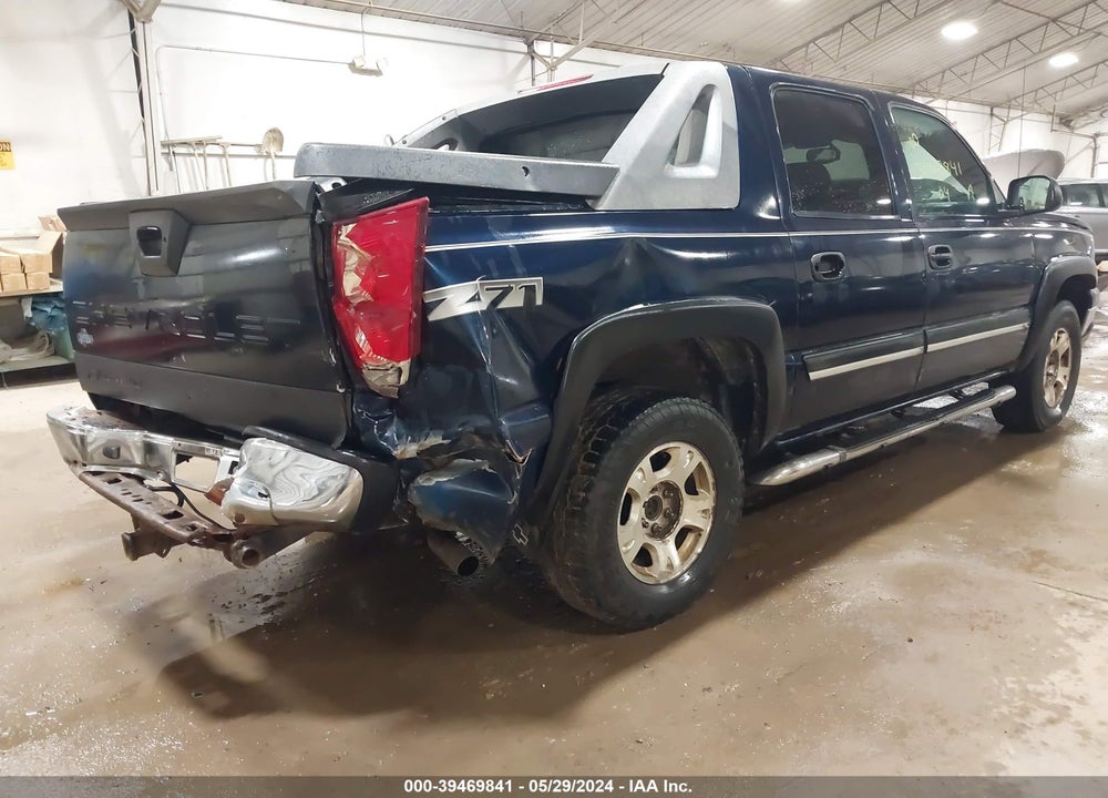 2004 CHEVROLET AVALANCHE 1500 VIN: 3GNEK12T84G305252
