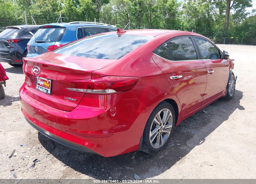 2017 HYUNDAI ELANTRA LIMITED VIN: 5NPD84LF8HH104283