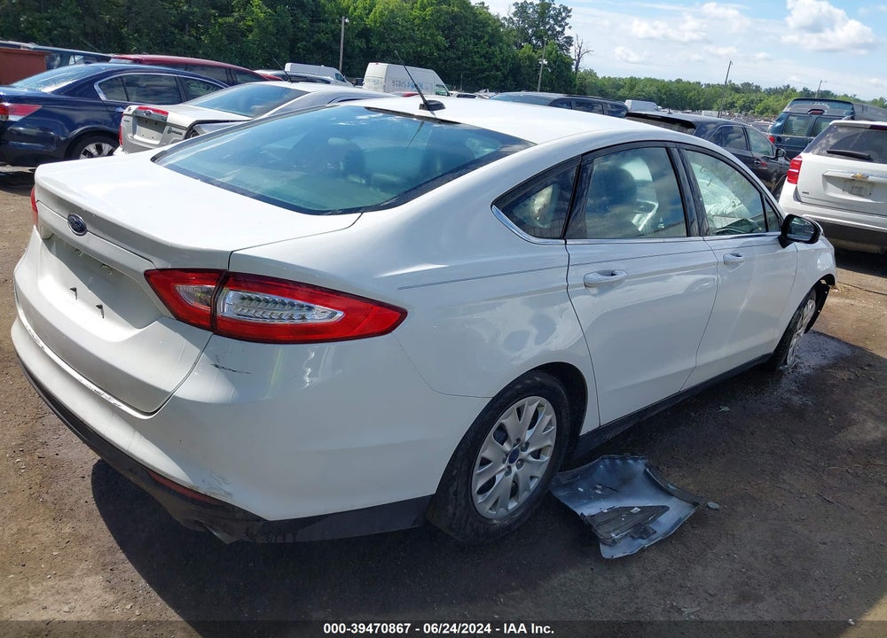 2014 FORD FUSION S VIN: 3FA6P0G7XER252750