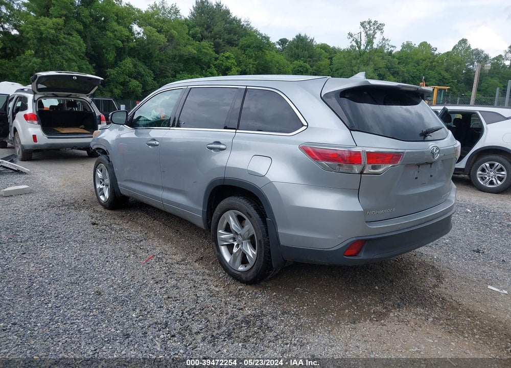 2014 TOYOTA HIGHLANDER LIMITED V6 VIN: 5TDDKRFH9ES066175