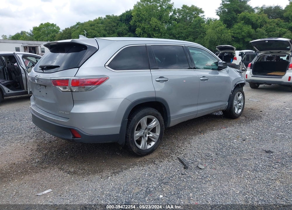 2014 TOYOTA HIGHLANDER LIMITED V6 VIN: 5TDDKRFH9ES066175