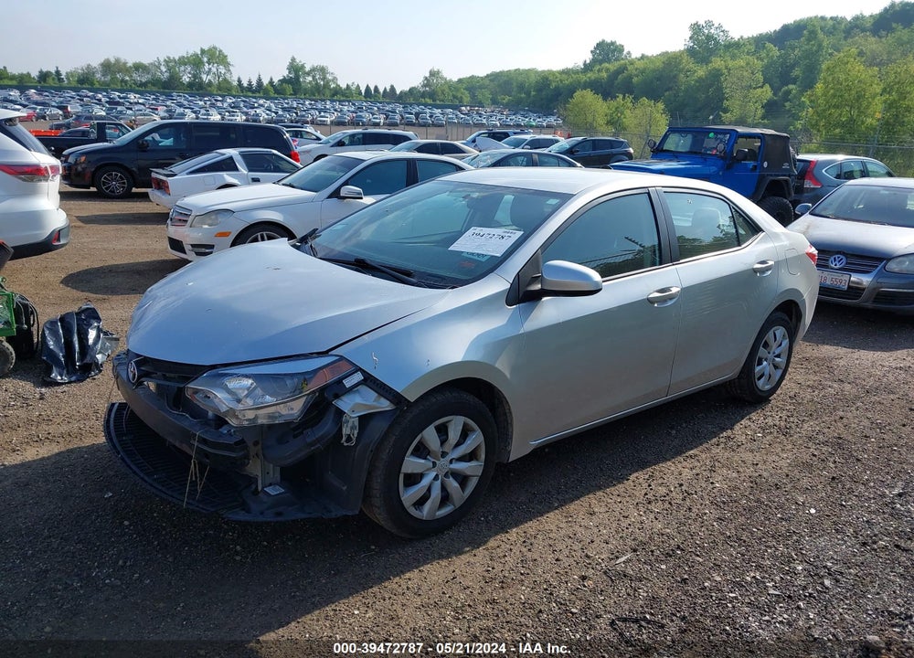 2016 TOYOTA COROLLA LE VIN: 5YFBURHE2GP459306