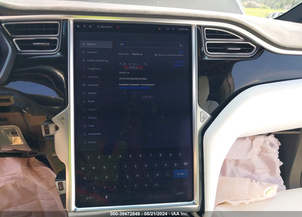 2016 TESLA MODEL X 60D/P100D/P90D VIN: 5YJXCAE45GF007920