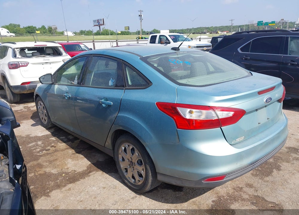 2012 FORD FOCUS SE VIN: 1FAHP3F2XCL279894