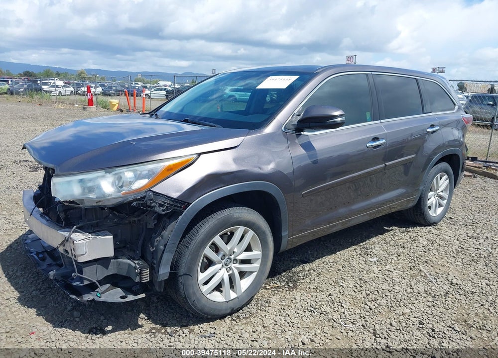 2016 TOYOTA HIGHLANDER LE V6 VIN: 5TDZKRFH9GS124133