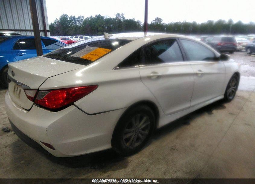 2014 HYUNDAI SONATA GLS VIN: 5NPEB4AC2EH844373