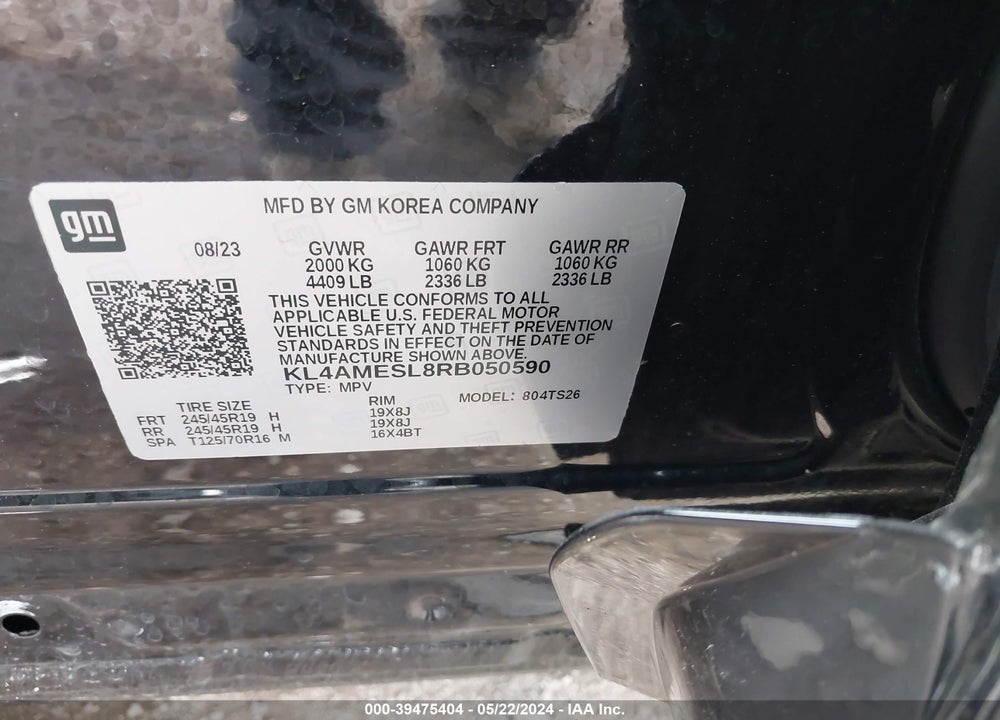 2024 BUICK ENCORE GX SPORT TOURING AWD VIN: KL4AMESL8RB050590