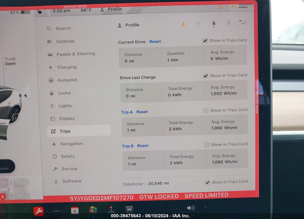 2021 TESLA MODEL Y STANDARD RANGE REAR-WHEEL DRIVE VIN: 5YJYGDED2MF107270