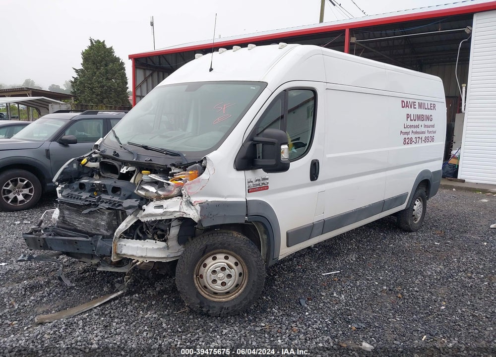 2018 RAM PROMASTER 2500 HIGH ROOF 159 WB VIN: 3C6TRVDG0JE105631