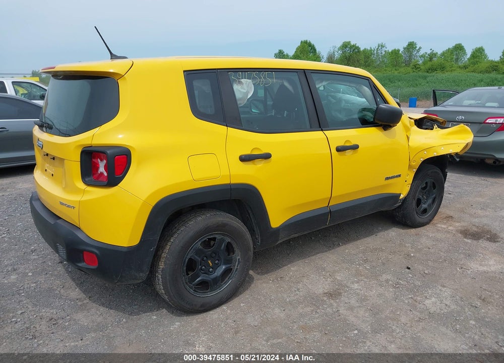 2017 JEEP RENEGADE SPORT 4X4 VIN: ZACCJBAB0HPE67012