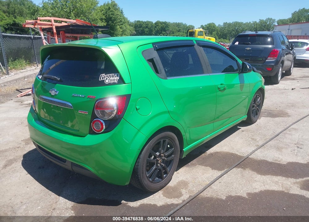 2016 CHEVROLET SONIC RS MANUAL VIN: 1G1JH6SB0G4119449