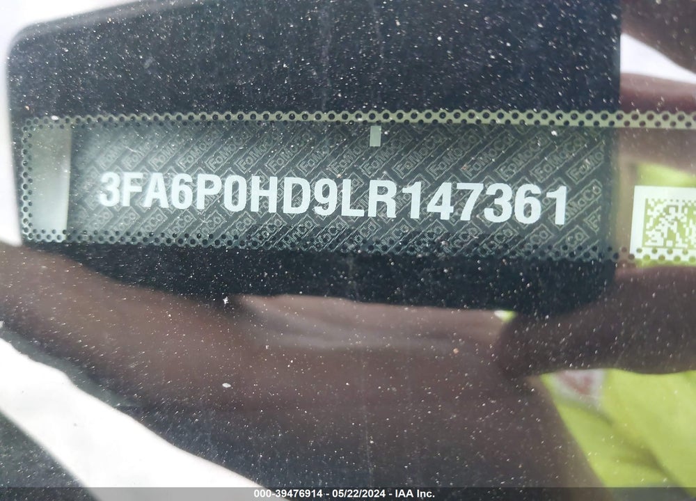 2020 FORD FUSION SE VIN: 3FA6P0HD9LR147361