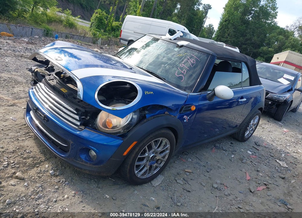 2014 MINI CONVERTIBLE COOPER VIN: WMWZN3C52ET569761
