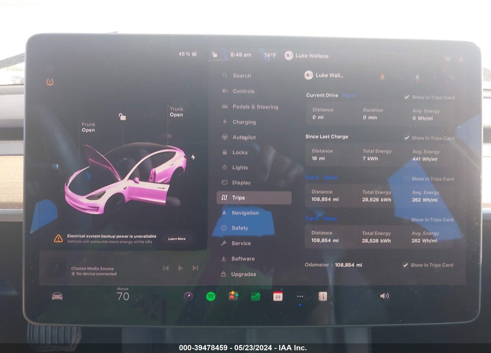 2022 TESLA MODEL 3 LONG RANGE DUAL MOTOR ALL-WHEEL DRIVE VIN: 5YJ3E1EB3NF190965