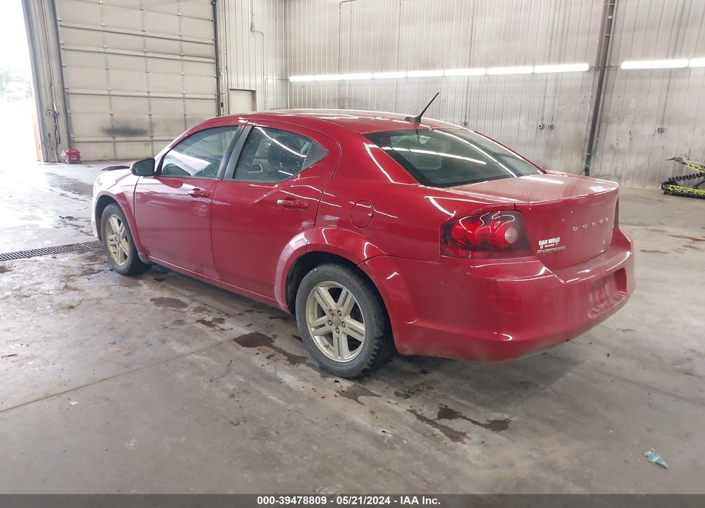 2013 DODGE AVENGER SXT VIN: 1C3CDZCB8DN541345