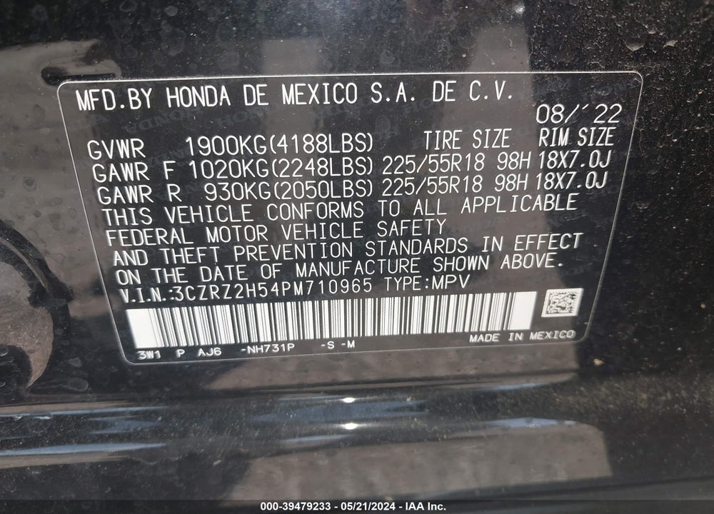 2023 HONDA HR-V AWD SPORT VIN: 3CZRZ2H54PM710965