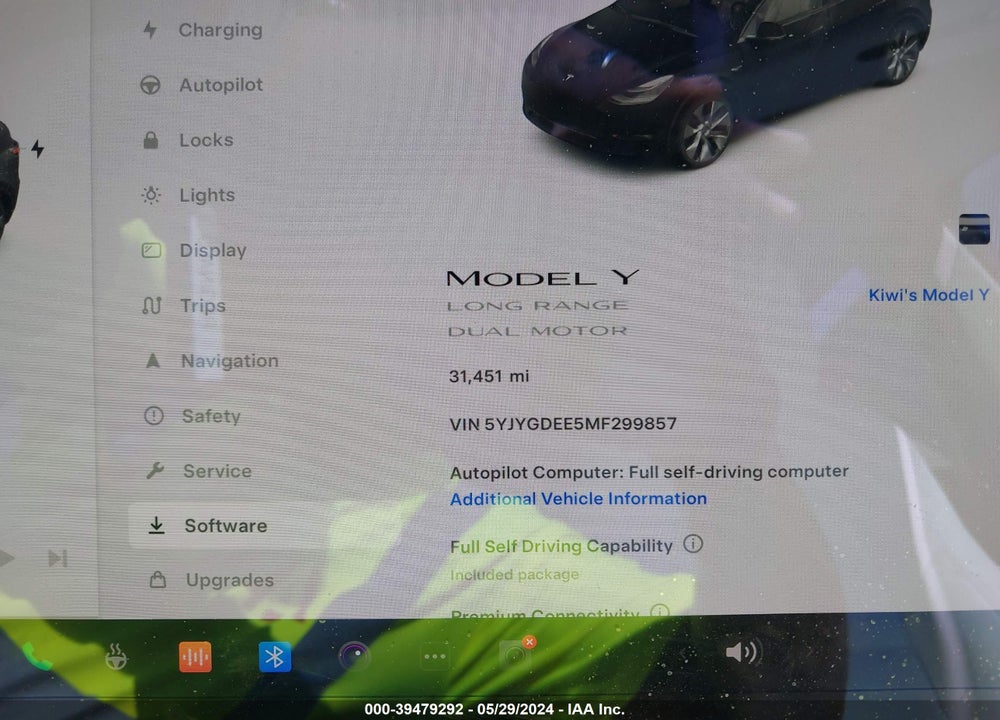 2021 TESLA MODEL Y LONG RANGE DUAL MOTOR ALL-WHEEL DRIVE VIN: 5YJYGDEE5MF299857