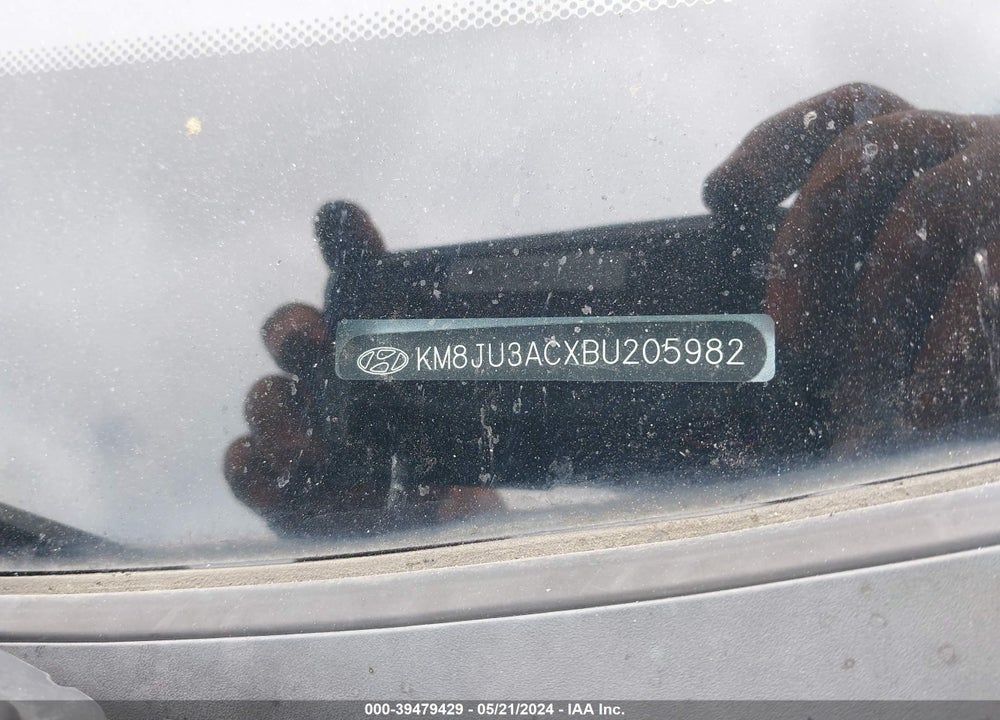 2011 HYUNDAI TUCSON GLS VIN: KM8JU3ACXBU205982