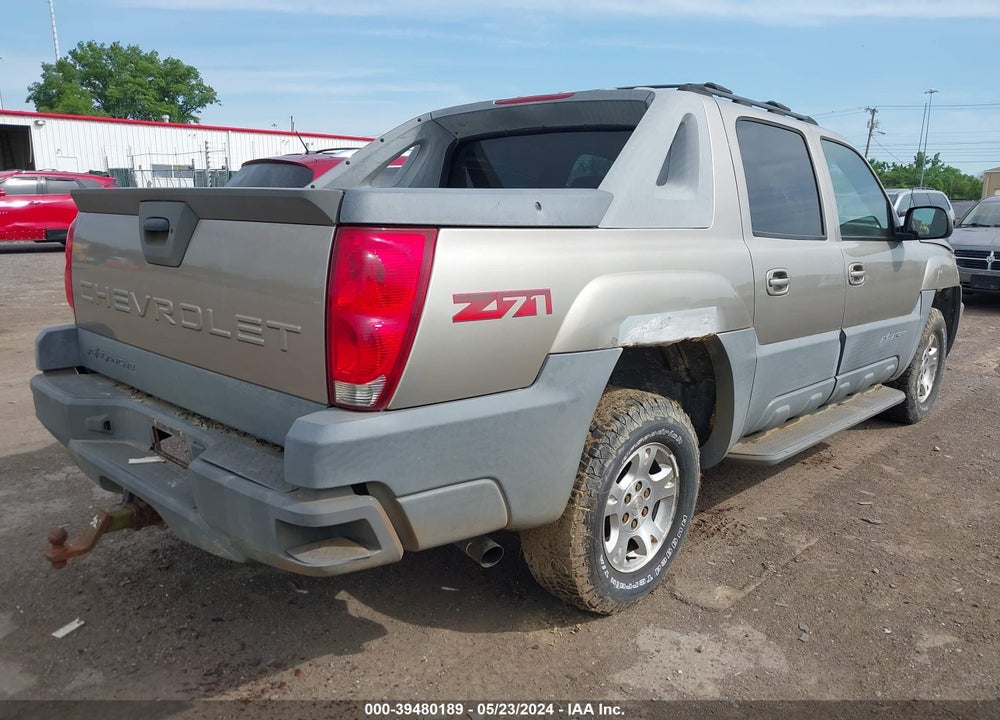 2002 CHEVROLET AVALANCHE 1500 VIN: 3GNEK13T92G177521