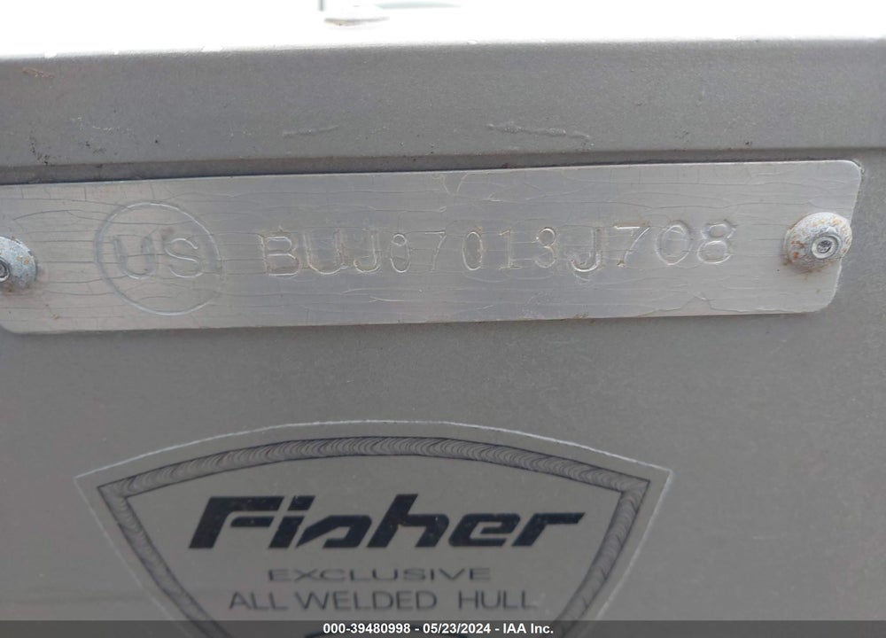2008 FISHER BASSBOAT VIN: BUJ07013J708