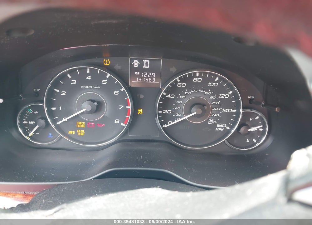 2012 SUBARU OUTBACK 3.6R LIMITED VIN: 4S4BRDJC2C2262637