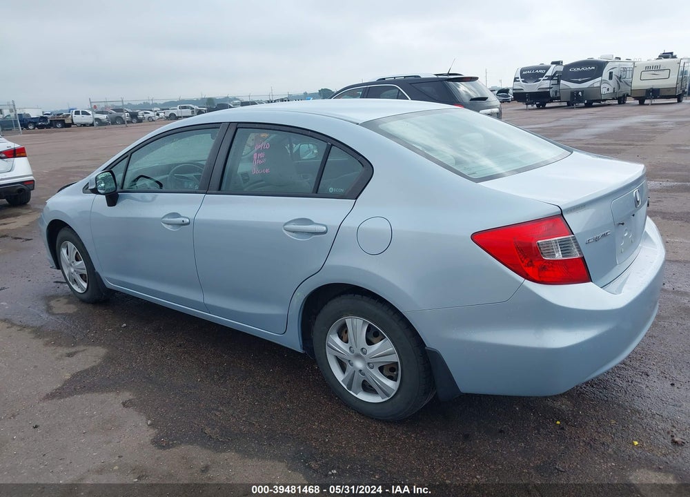 2012 HONDA CIVIC LX VIN: 2HGFB2F55CH566224