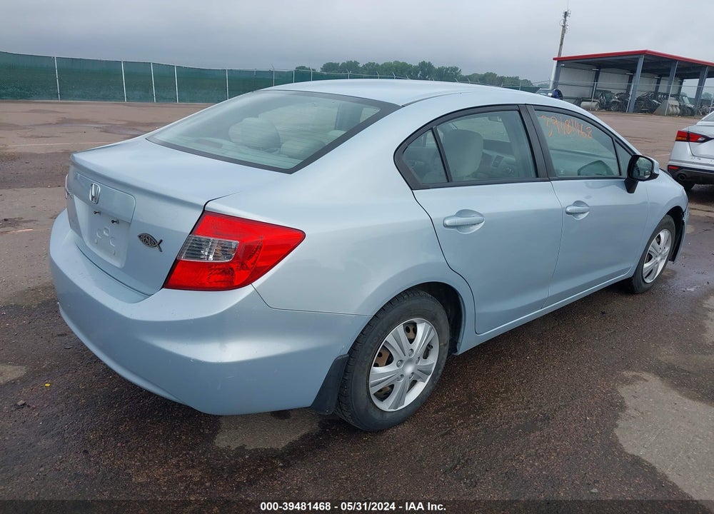 2012 HONDA CIVIC LX VIN: 2HGFB2F55CH566224
