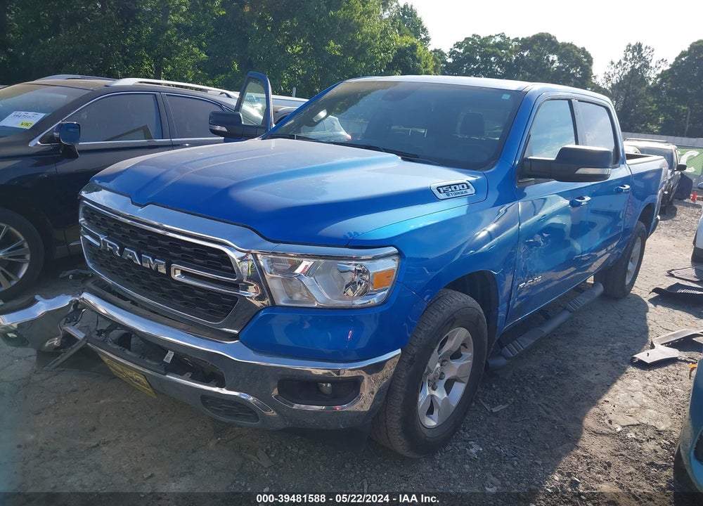 2022 RAM 1500 BIG HORN 4X2 5'7 BOX VIN: 1C6RREFG6NN268180