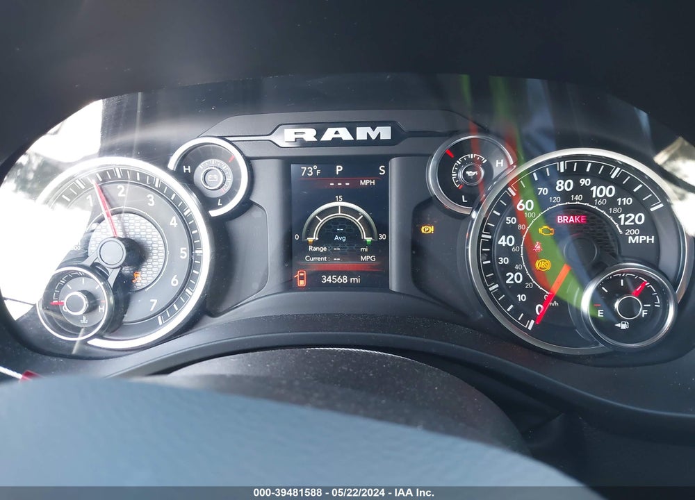 2022 RAM 1500 BIG HORN 4X2 5'7 BOX VIN: 1C6RREFG6NN268180