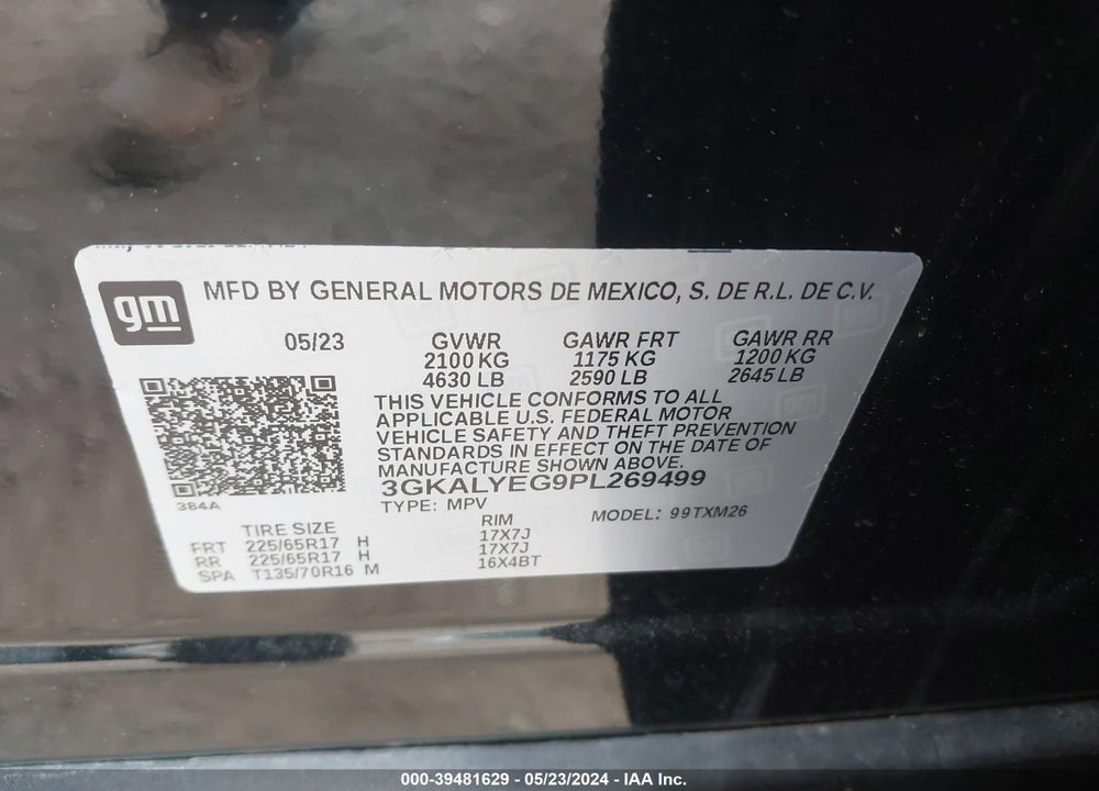 2023 GMC TERRAIN AWD AT4 VIN: 3GKALYEG9PL269499