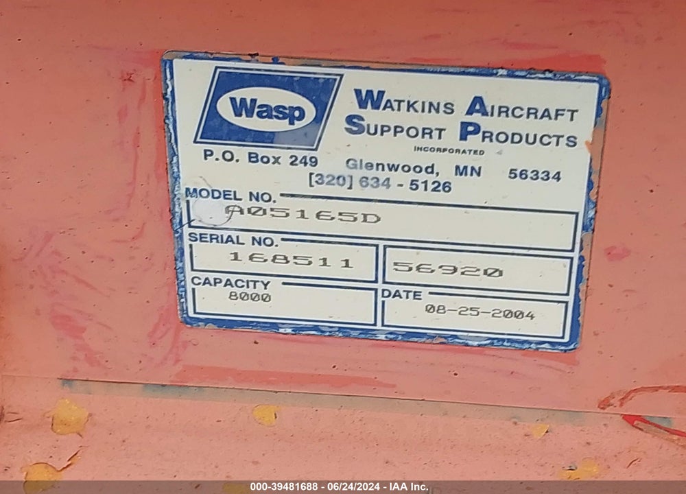 2004 EQUIPMENT GSE A05165D VIN: 00000000000168511