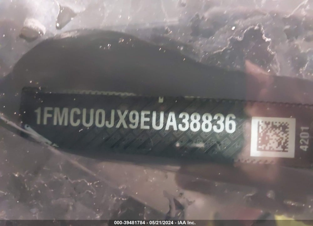 2014 FORD ESCAPE TITANIUM VIN: 1FMCU0JX9EUA38836