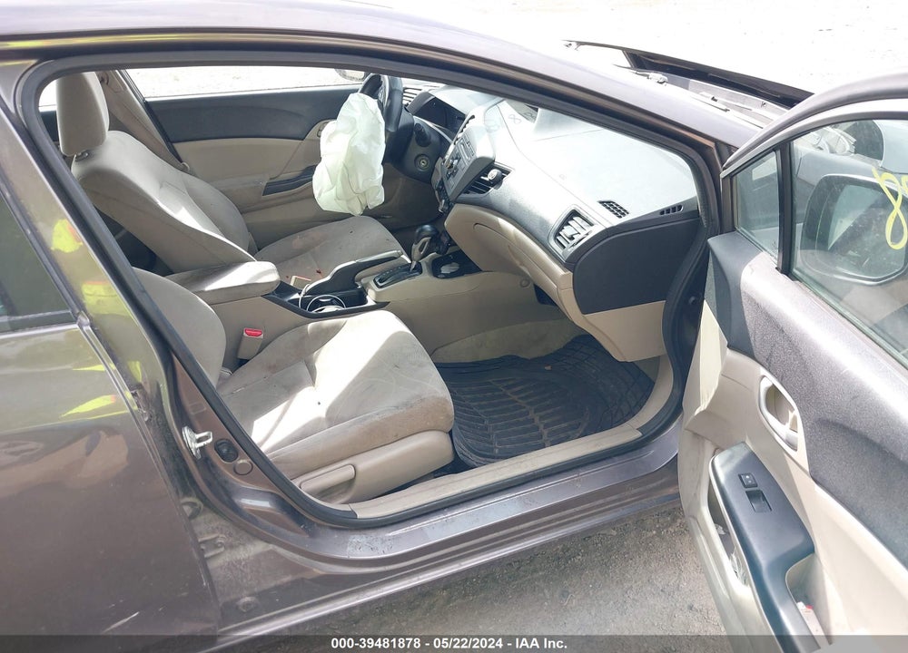 2012 HONDA CIVIC LX VIN: 19XFB2F52CE070341