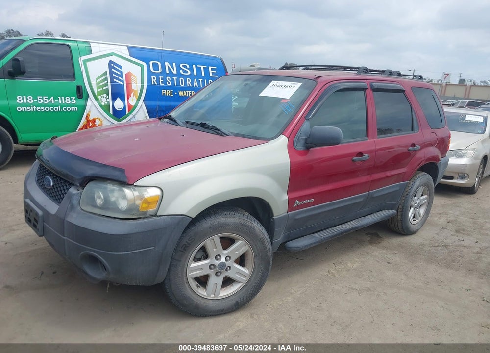 2005 FORD ESCAPE HYBRID VIN: 1FMCU95H55KB21392