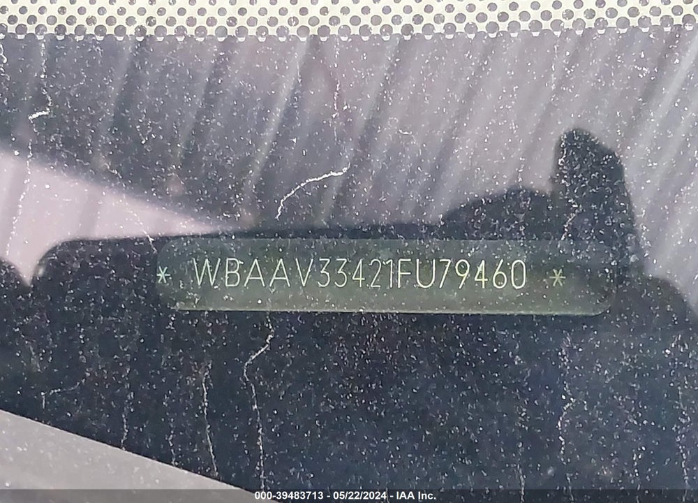 2001 BMW 325I VIN: WBAAV33421FU79460
