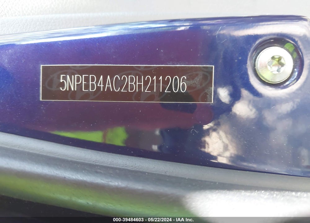2011 HYUNDAI SONATA GLS VIN: 5NPEB4AC2BH211206