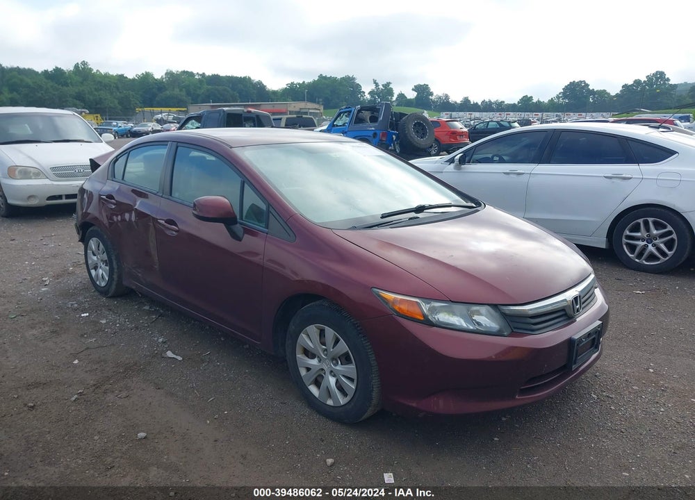 2012 HONDA CIVIC LX VIN: 2HGFB2F50CH558984